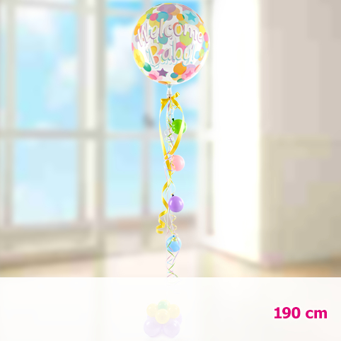 Blumen und Präsente von 123Blumenversand. Angebot "Riesenballon-Präsent Welcome Baby (190cm)" ab 49.99 zzgl. Lieferung.