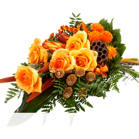 Blumen und Präsente von 123Blumenversand. Angebot "Liegestrauß in Orange" ab 69.99 zzgl. Lieferung.